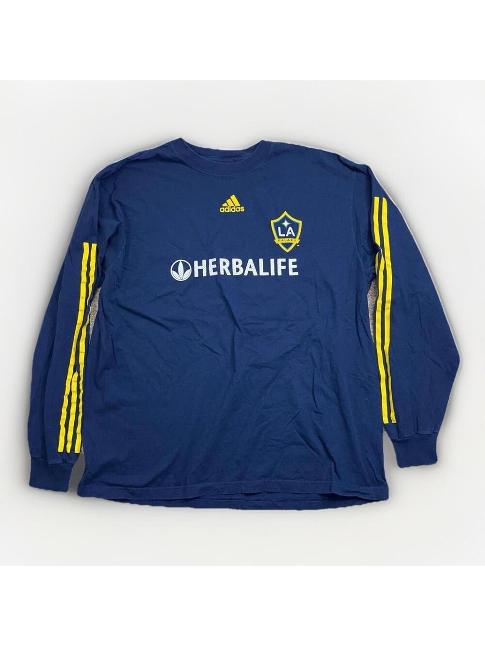 VTG Adidas LA Galaxy Beckham 23 Jersey Size XL Blue MLS Soccer Football 2007